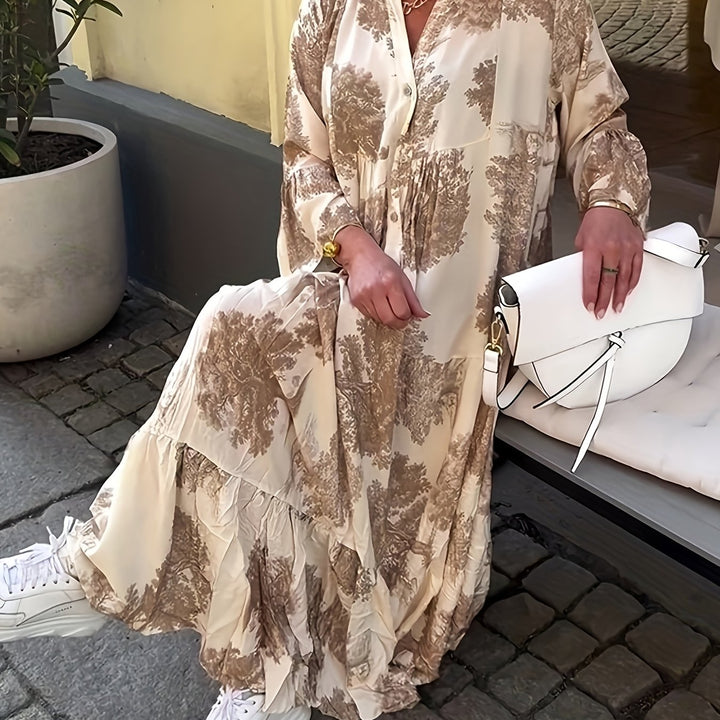 Hannah - Stylish Floral Print Casual Dress