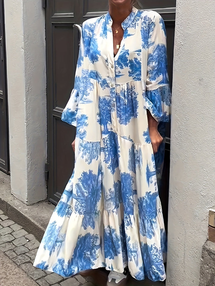 Hannah - Stylish Floral Print Casual Dress