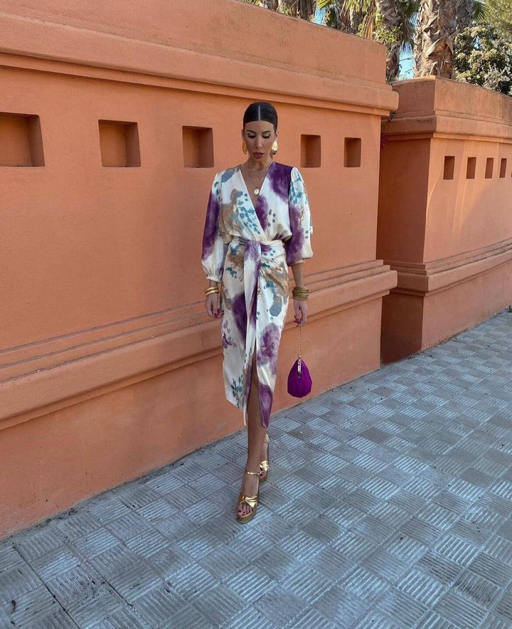 Mora - Pastel Tie-Dye Midi Dress