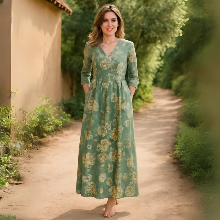 Pearl - Sage Garden Tummy Coverage Dress