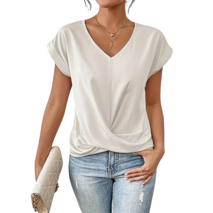 Clara | Twist Front V-Neck Top