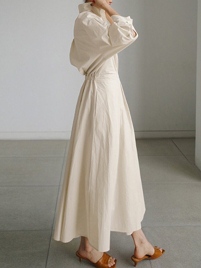 Megan - Elegant Button-Up Shirt Dress
