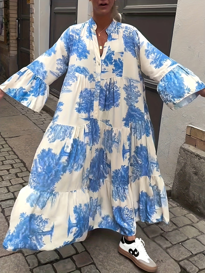 Hannah - Stylish Floral Print Casual Dress