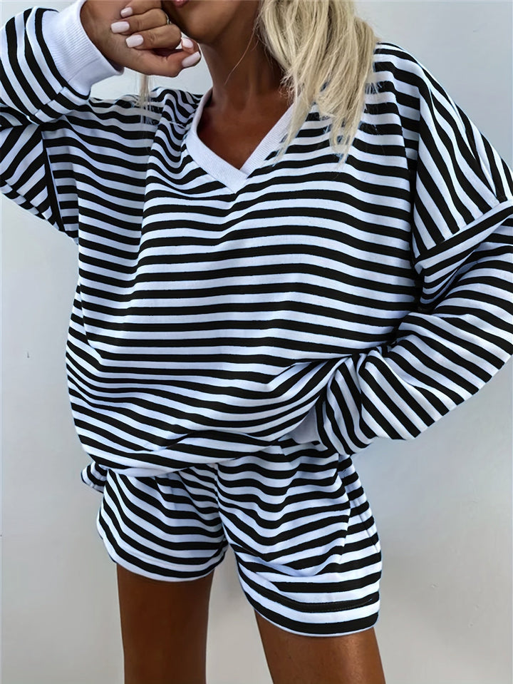 Brooklyn – Casual Striped Lounge Set