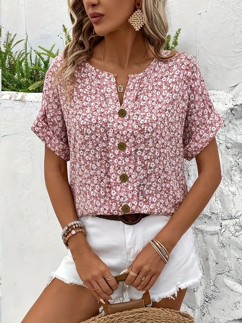 Brigitte – charming floral blouse