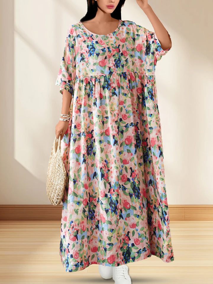 Valerie - Comfortable Floral Maxi Dress
