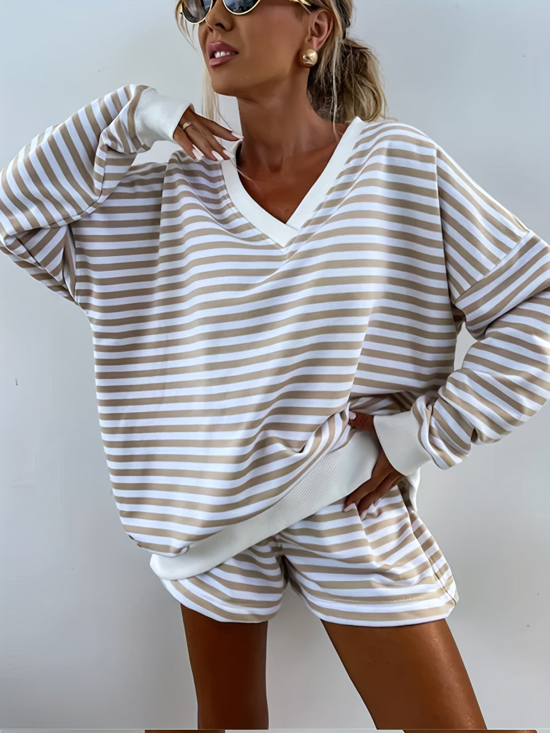 Brooklyn – Casual Striped Lounge Set