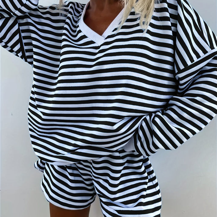 Brooklyn – Casual Striped Lounge Set