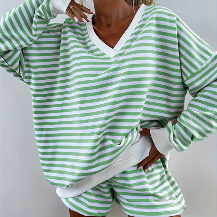 Brooklyn – Casual Striped Lounge Set
