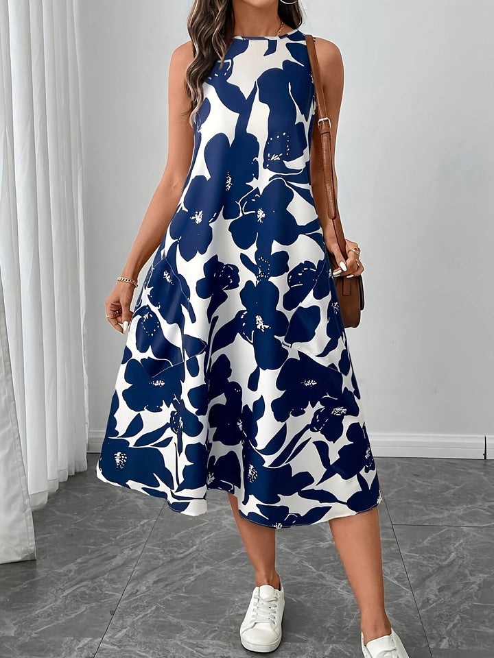 Aria - Elegant Floral Dress with Pockets