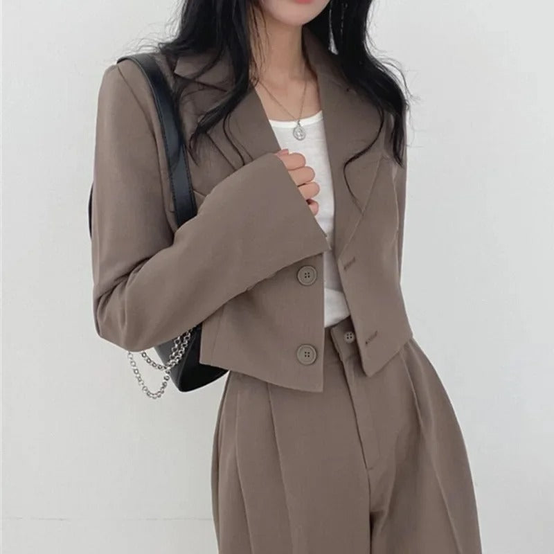 Luna™ - Chic Cropped Blazer Set