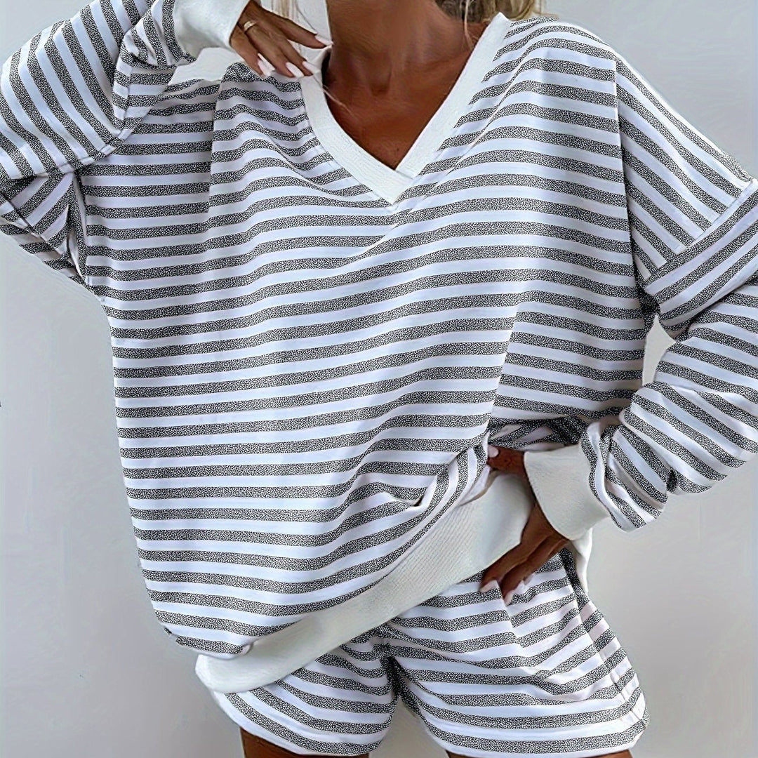 Brooklyn – Casual Striped Lounge Set