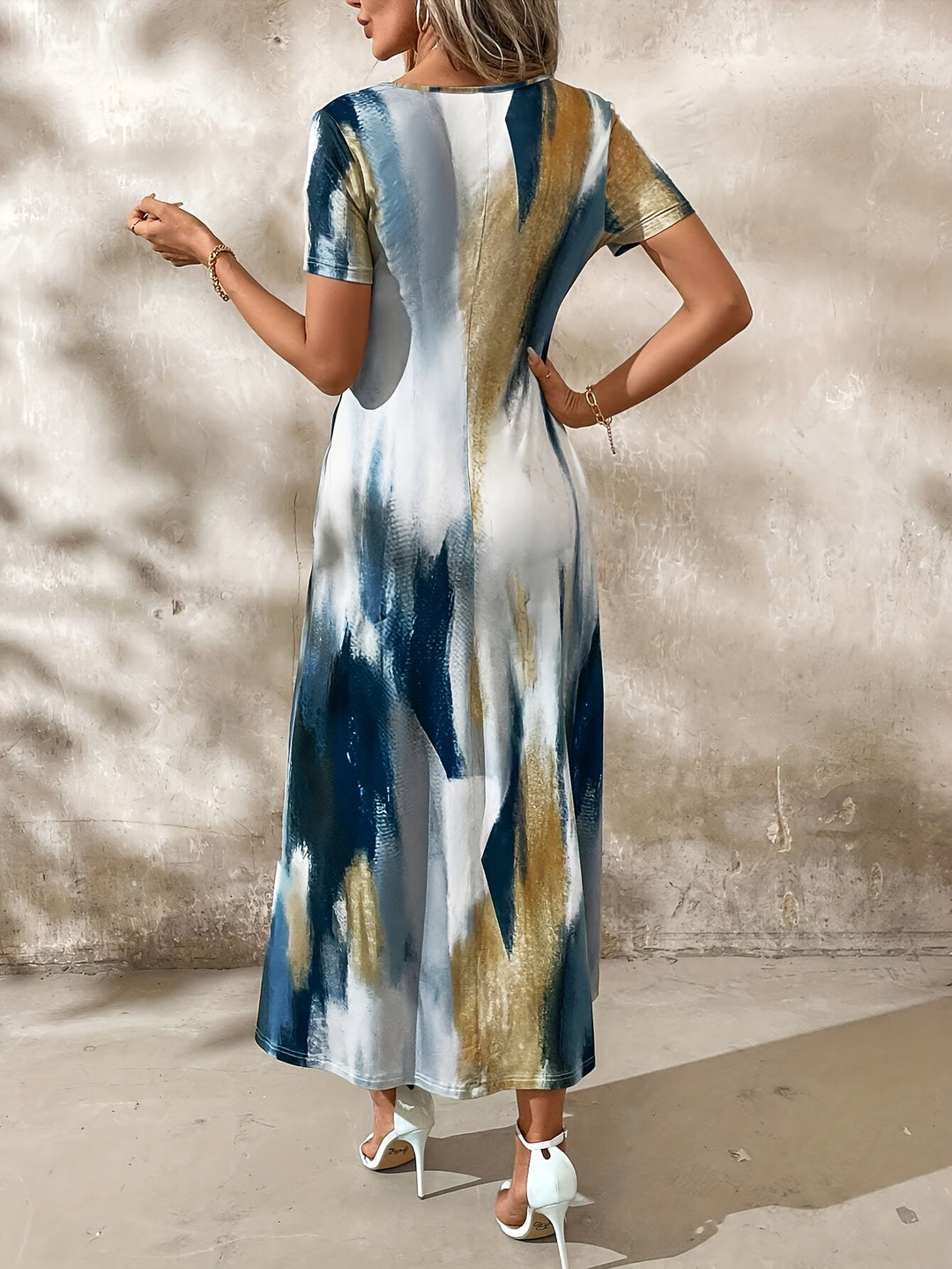 Olivia - Elegant Tie-Dye Dress