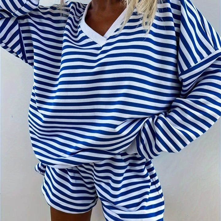 Brooklyn – Casual Striped Lounge Set