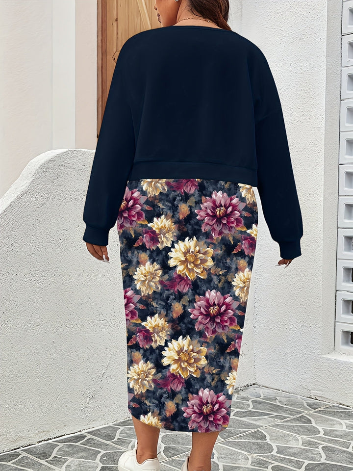 Alyssa - Stylish Sweatshirt and Dress Set