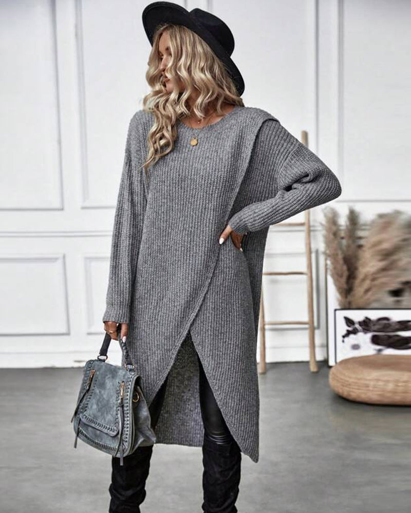 Lotte I Asymmetric Knitted Dress