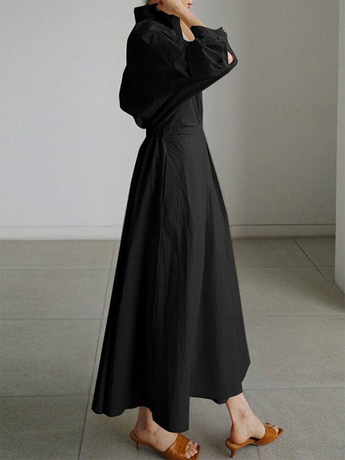 Megan - Elegant Button-Up Shirt Dress