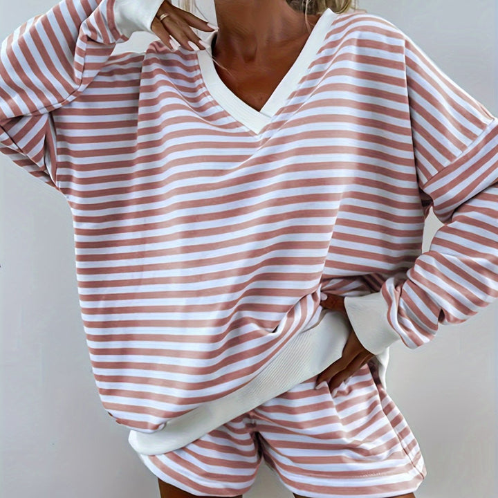 Brooklyn – Casual Striped Lounge Set