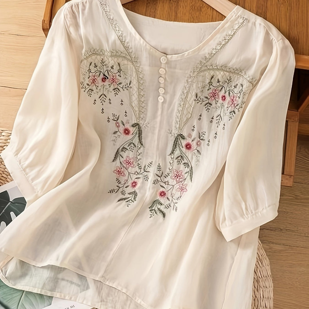 Lily™ - Elegant Floral Blouse