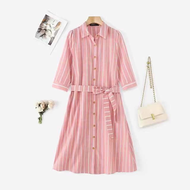 Mia™ - Comfortable Striped Dress