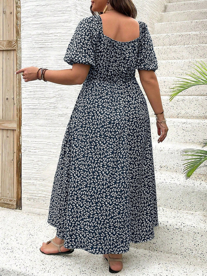 Ellie - Elegant Floral Midi Dress