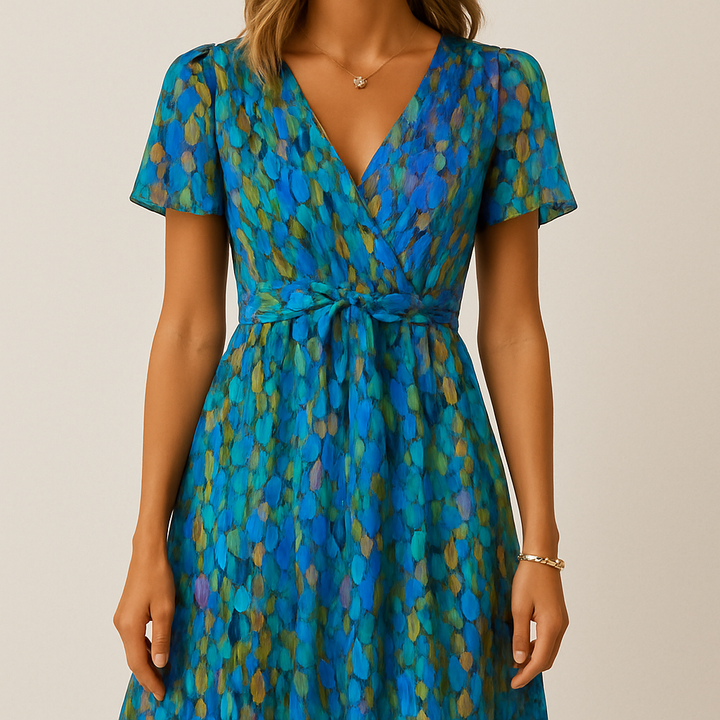Simone I Elegant Flowing Skirt Dress