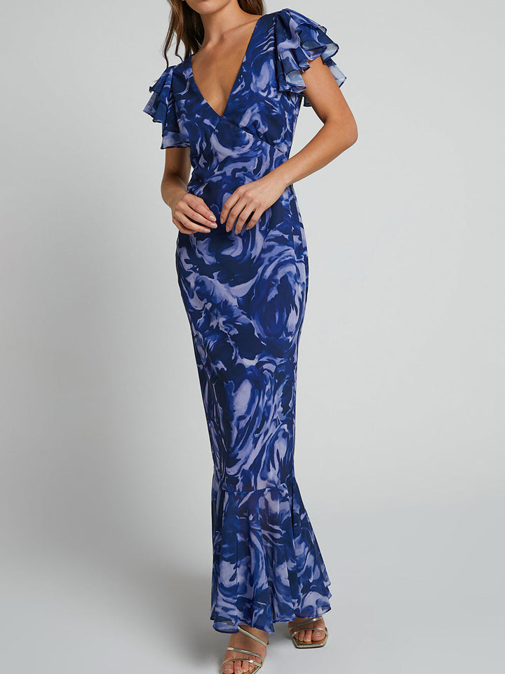 Scarlett - Stylish Long Dress With Ruffles