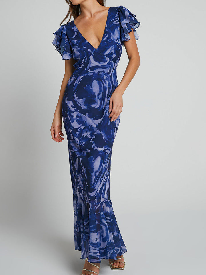 Scarlett - Stylish Long Dress With Ruffles