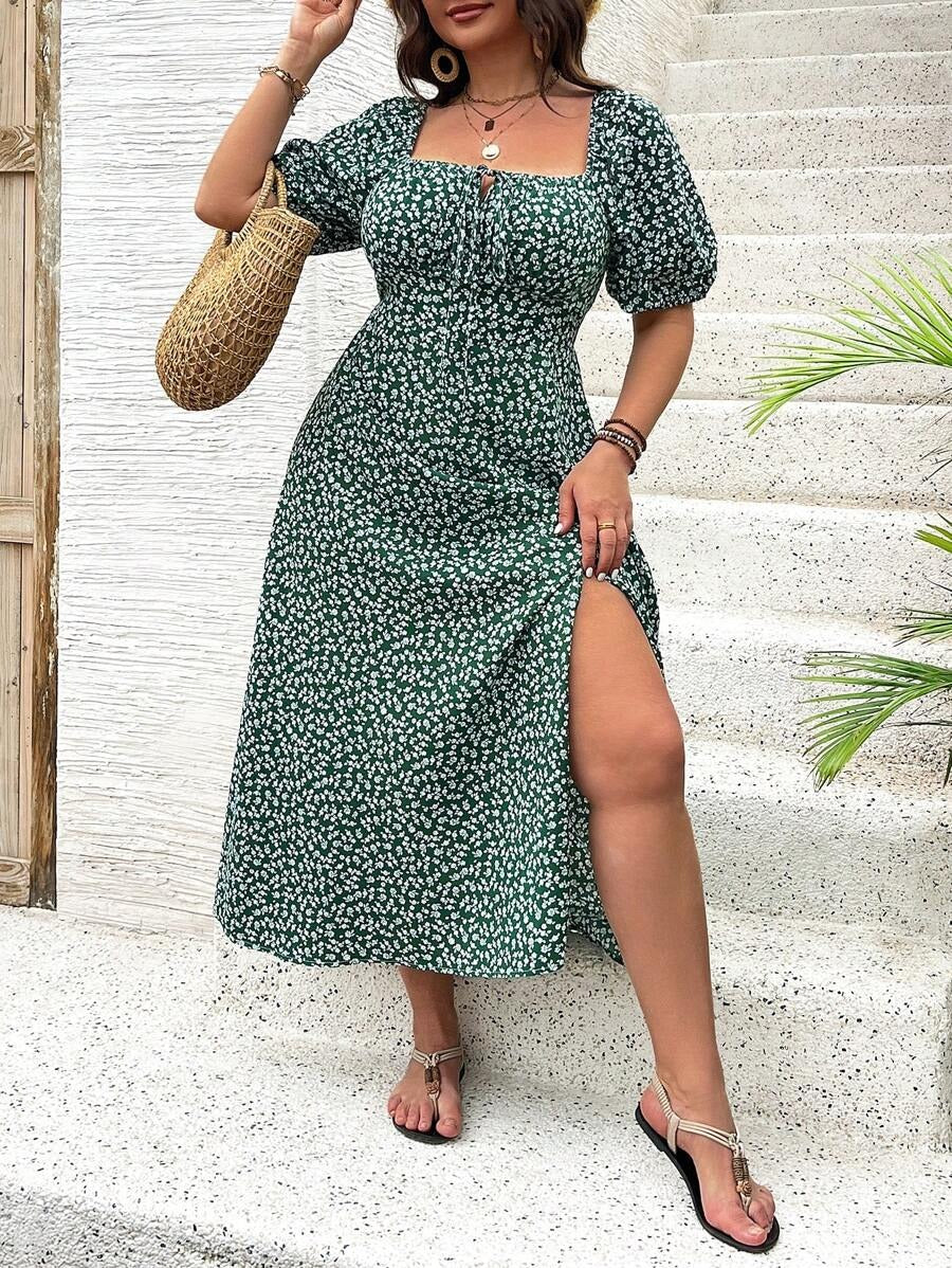 Ellie - Elegant Floral Midi Dress