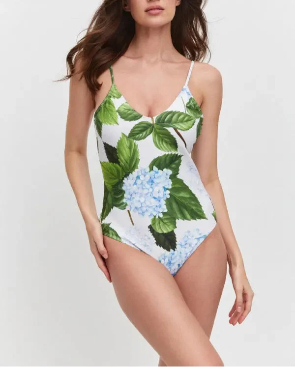 Scarlett - Stylish Floral Swimsuit With Skirt