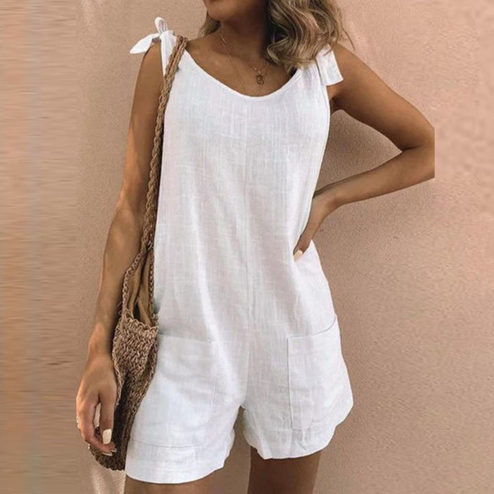 Daphne | Bow-Strap Pocket Playsuit