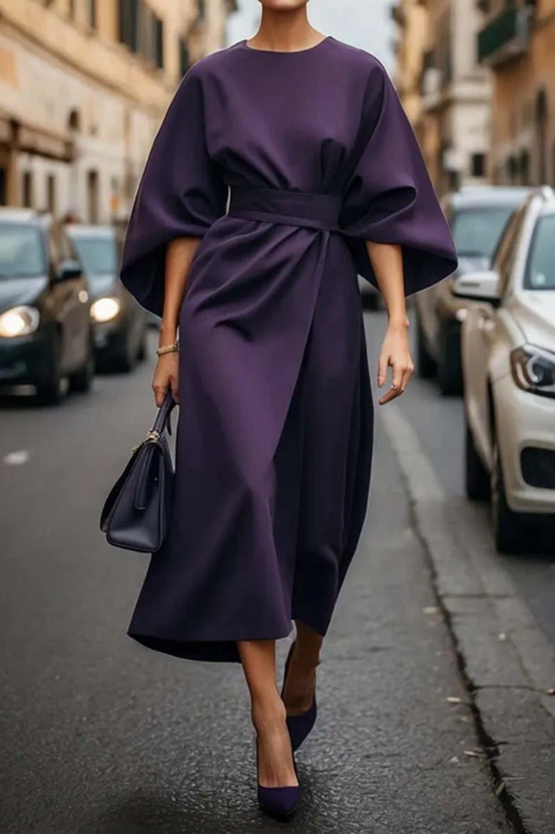 Louise I Elegant Belted Statement Dress