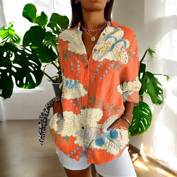 Carla™ | Vintage Floral Print Blouse