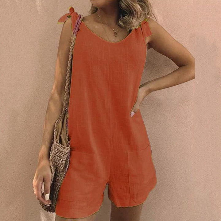 Daphne | Bow-Strap Pocket Playsuit