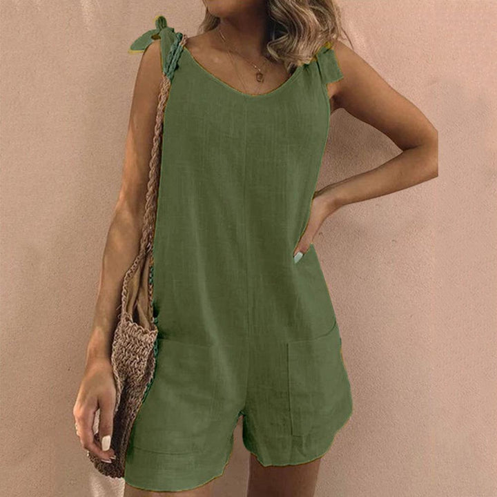 Daphne | Bow-Strap Pocket Playsuit