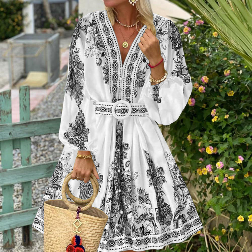 Charlotte - Bohemian Long Sleeve Dress