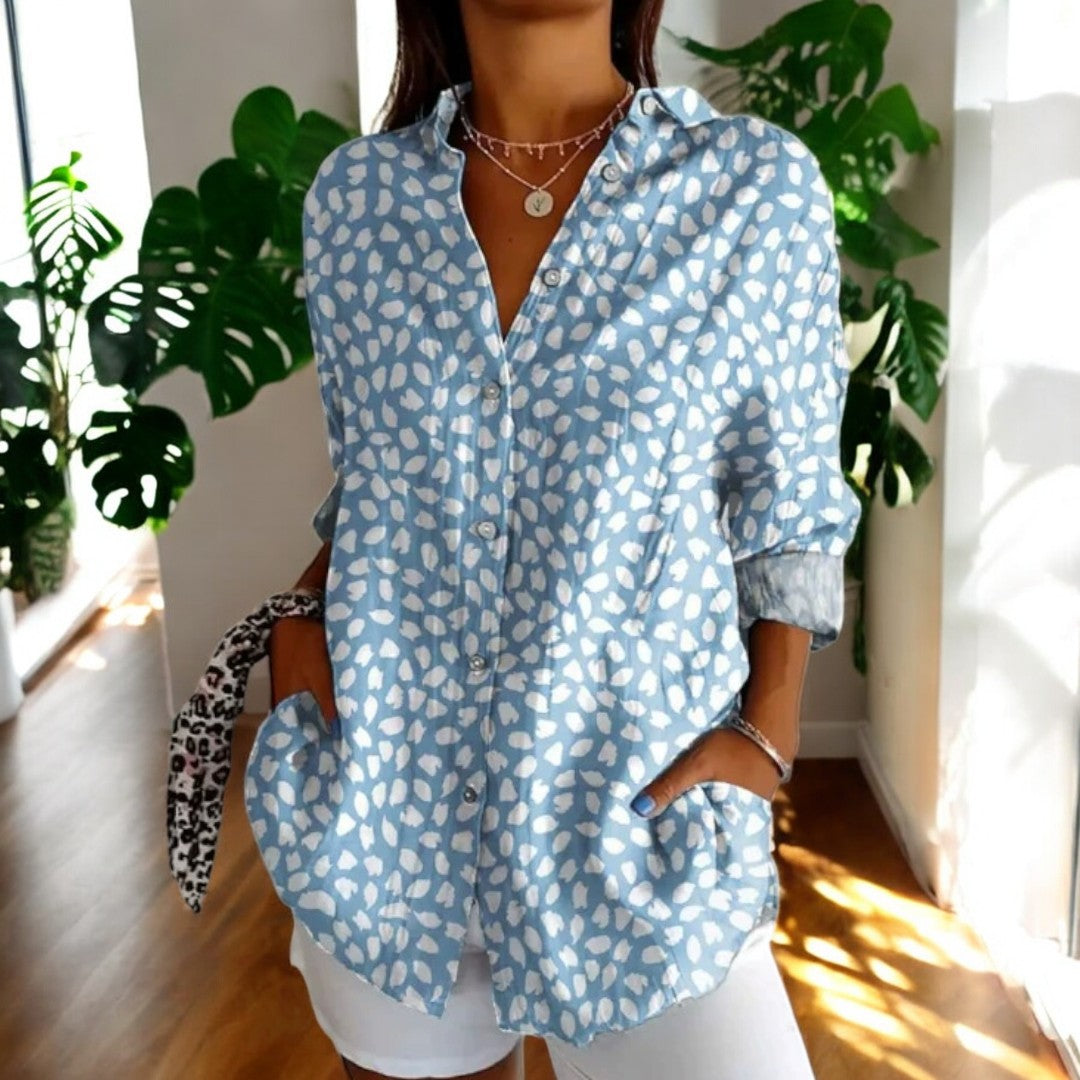 Carla™ | Vintage Floral Print Blouse