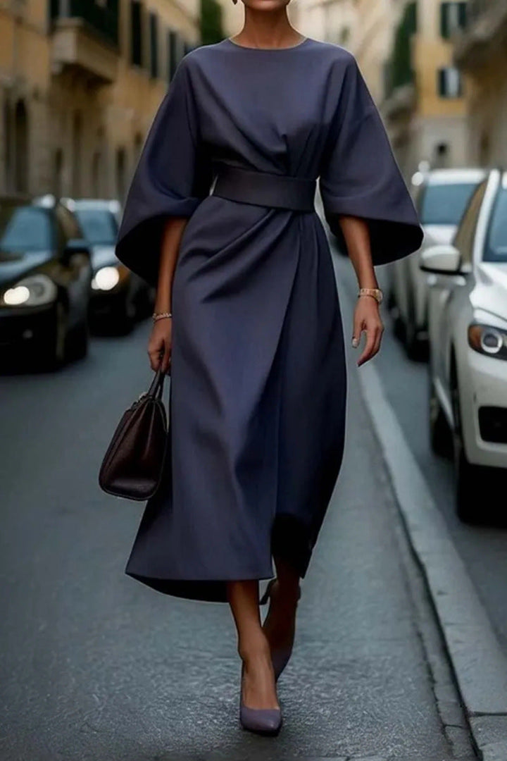 Louise I Elegant Belted Statement Dress