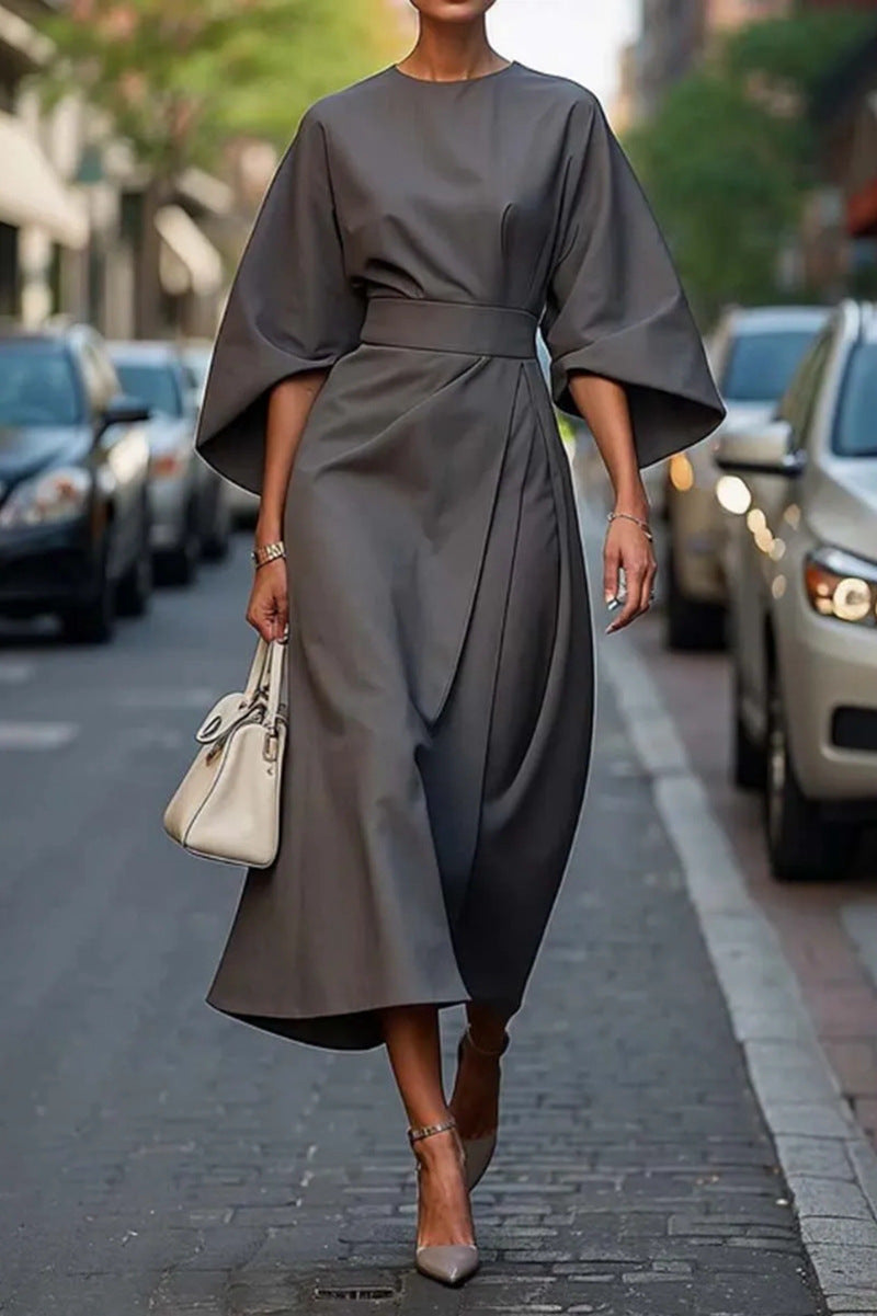 Louise I Elegant Belted Statement Dress