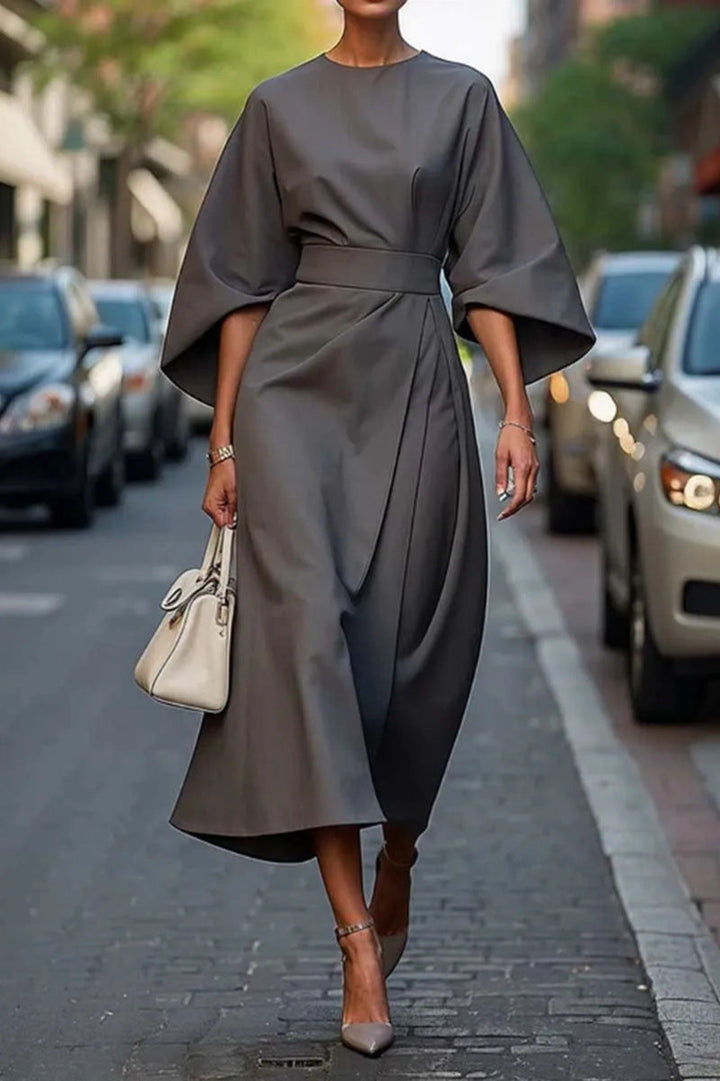 Louise I Elegant Belted Statement Dress