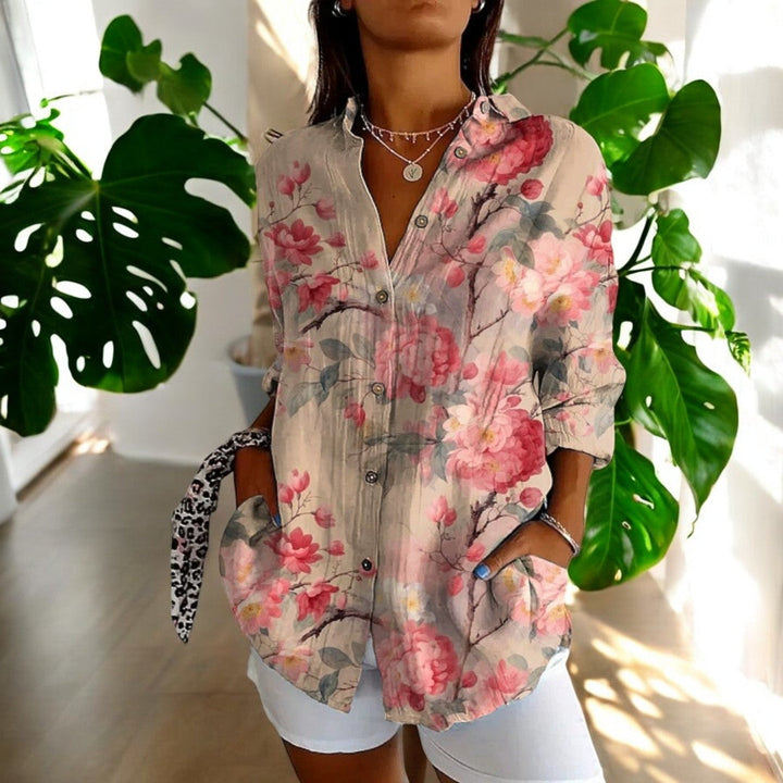 Carla™ | Vintage Floral Print Blouse