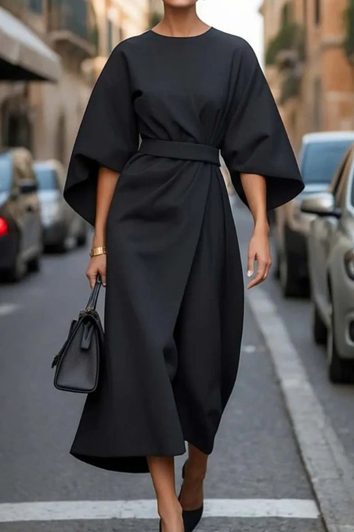 Louise I Elegant Belted Statement Dress
