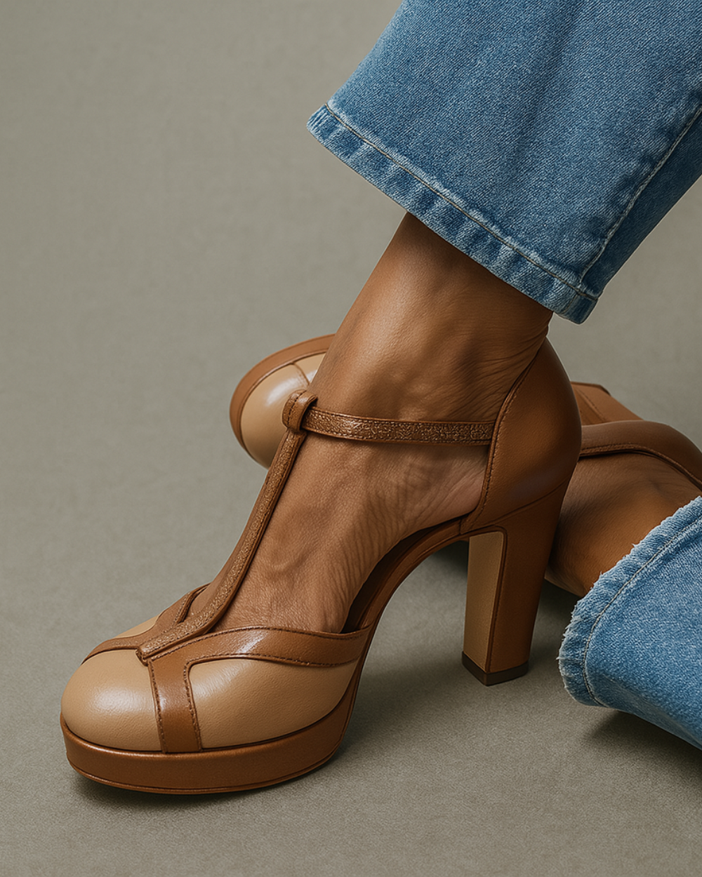 Molena – T-Bar Pumps with Strap