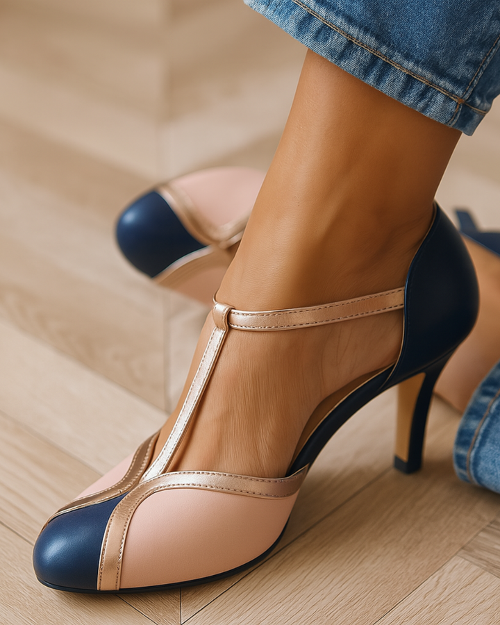 Rosini – Retro Sandals with Mid Heel