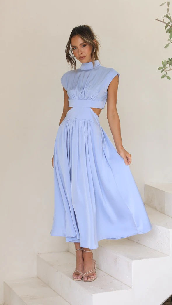 Quincy | Midi Dress Featuring Cut-Outs and Pockets