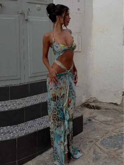 Zariah | Slim Fit Halter Robe Dress