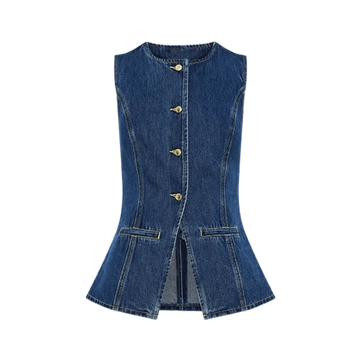 Scarlett™ - Modern Sleeveless Denim Two Piece Set