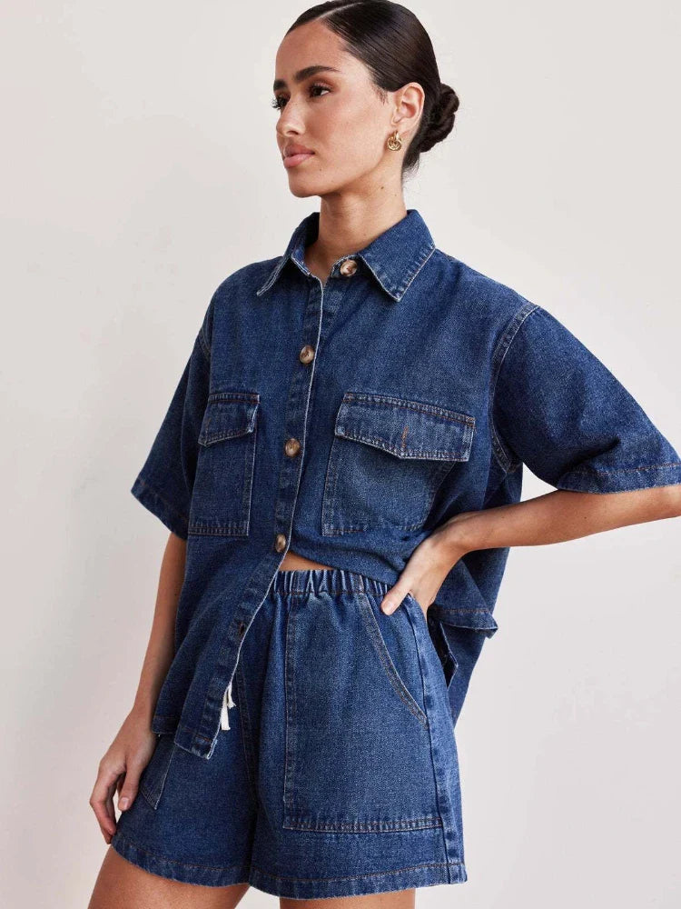 Ellie™ -  Vintage Denim Suit Set