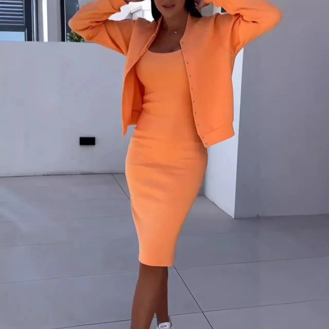 Zoe™ - Stylish Suspender Dress with Jacket