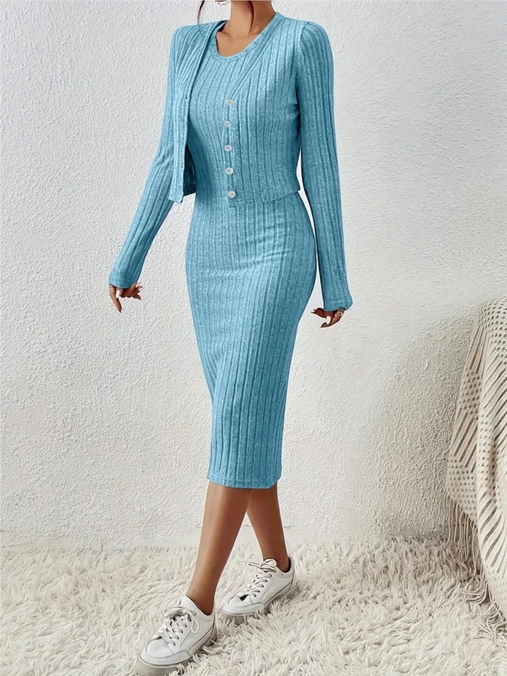 Mia™ - Elegant Slim Fit Dress with Jacket